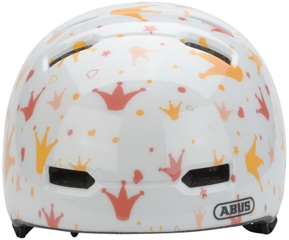 Abus Cykelhjälm Skurb Kid White Crowns