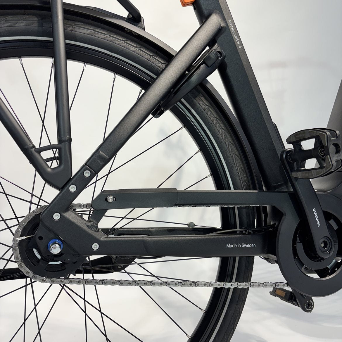 Begagnad Elcykel Ecoride Ambassador 4 Mittmotor Kedja Fotbroms Svart