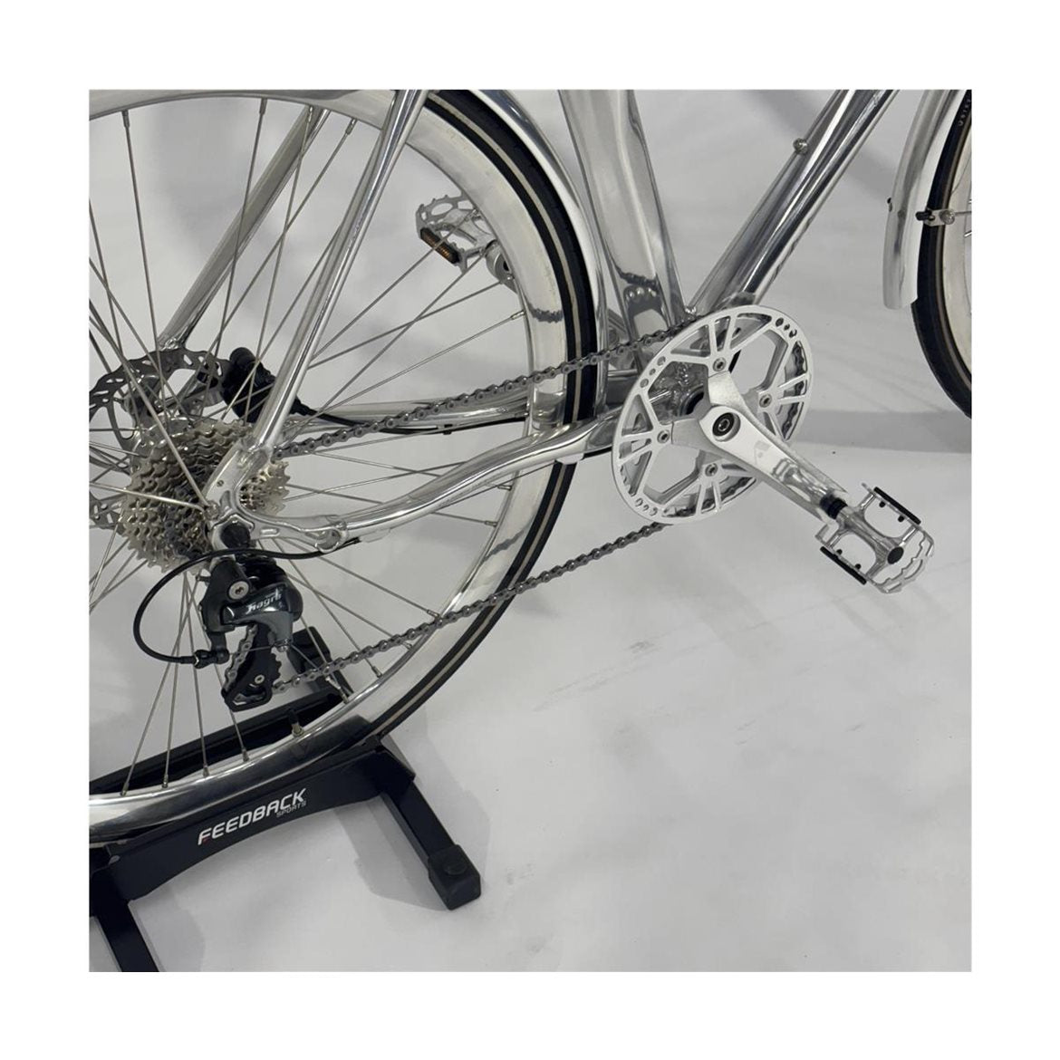 Begagnad Hybridcykel Avenue Airbase Metal 10-Växlar Polerad silver