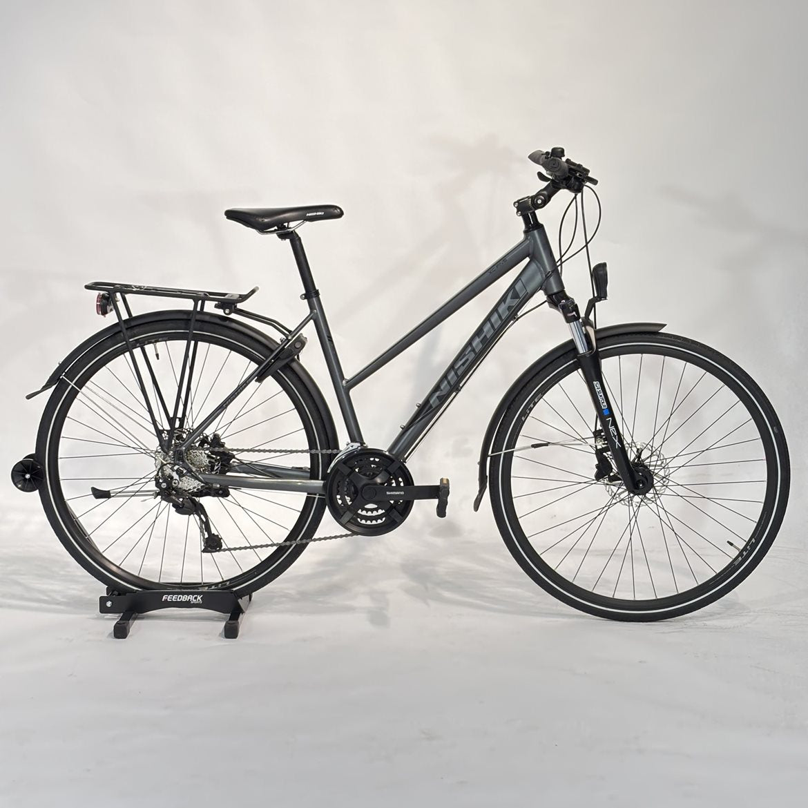 Begagnad Hybridcykel Nishiki XC Five Dam Lavagrå
