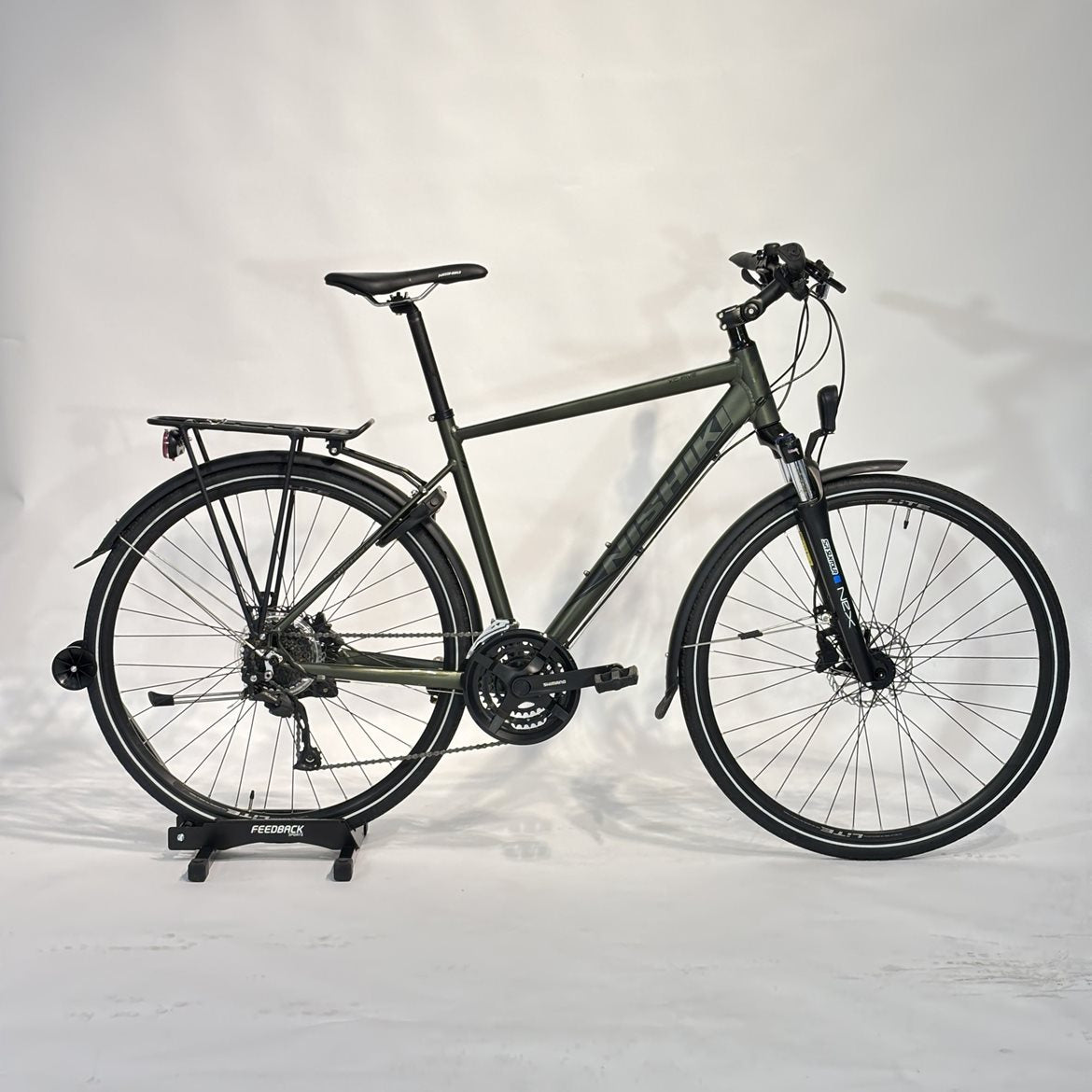 Begagnad Hybridcykel Nishiki XC Five Herr Djungelgrön