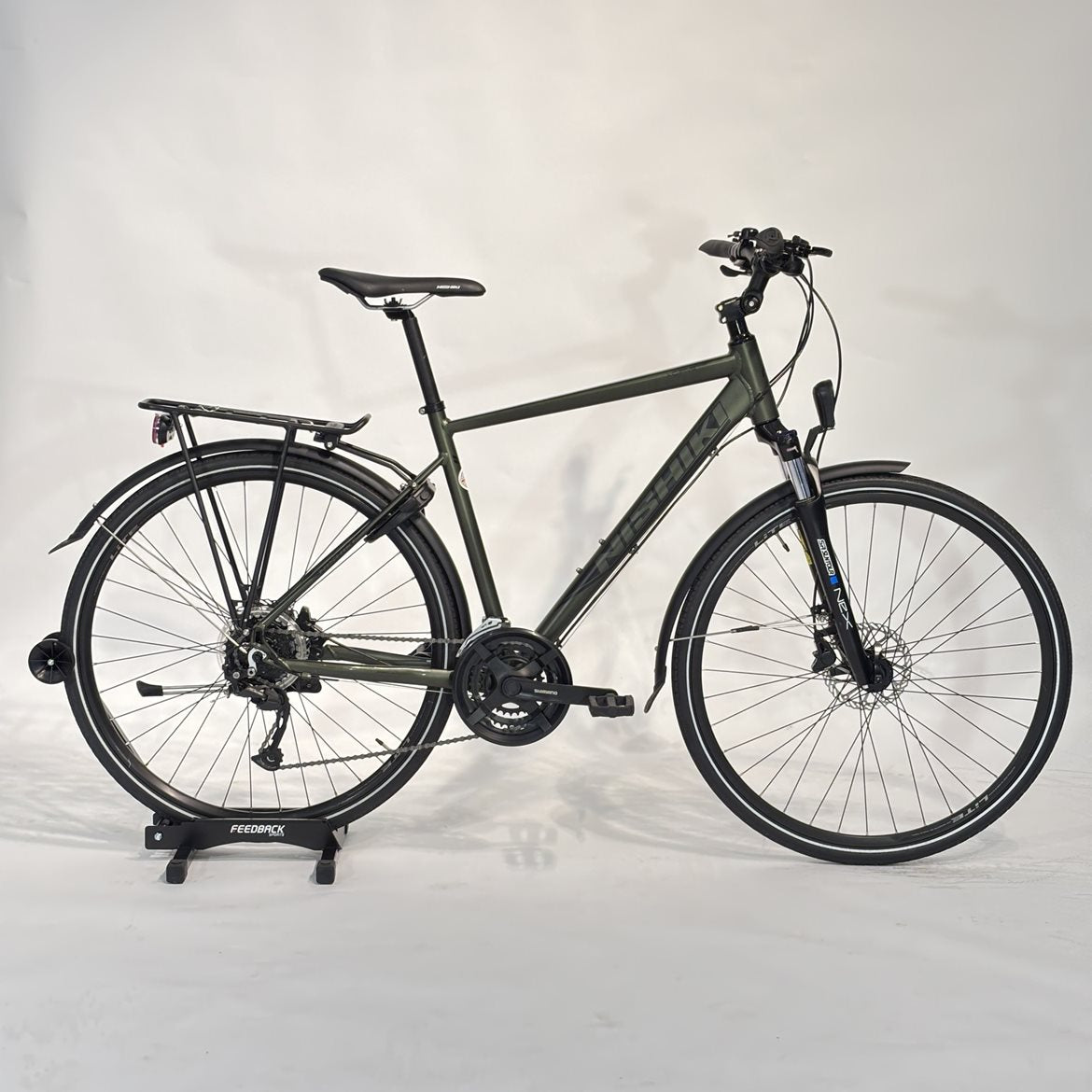 Begagnad Nishiki XC Five Hybridcykel Herr Djungelgrön
