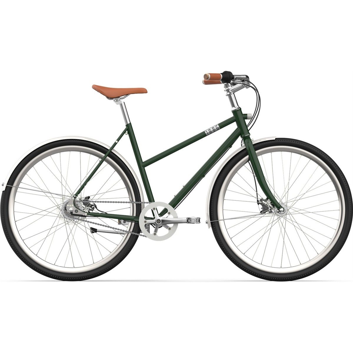 Cityhybrid 1886 Agile Step-Through British Green 28"