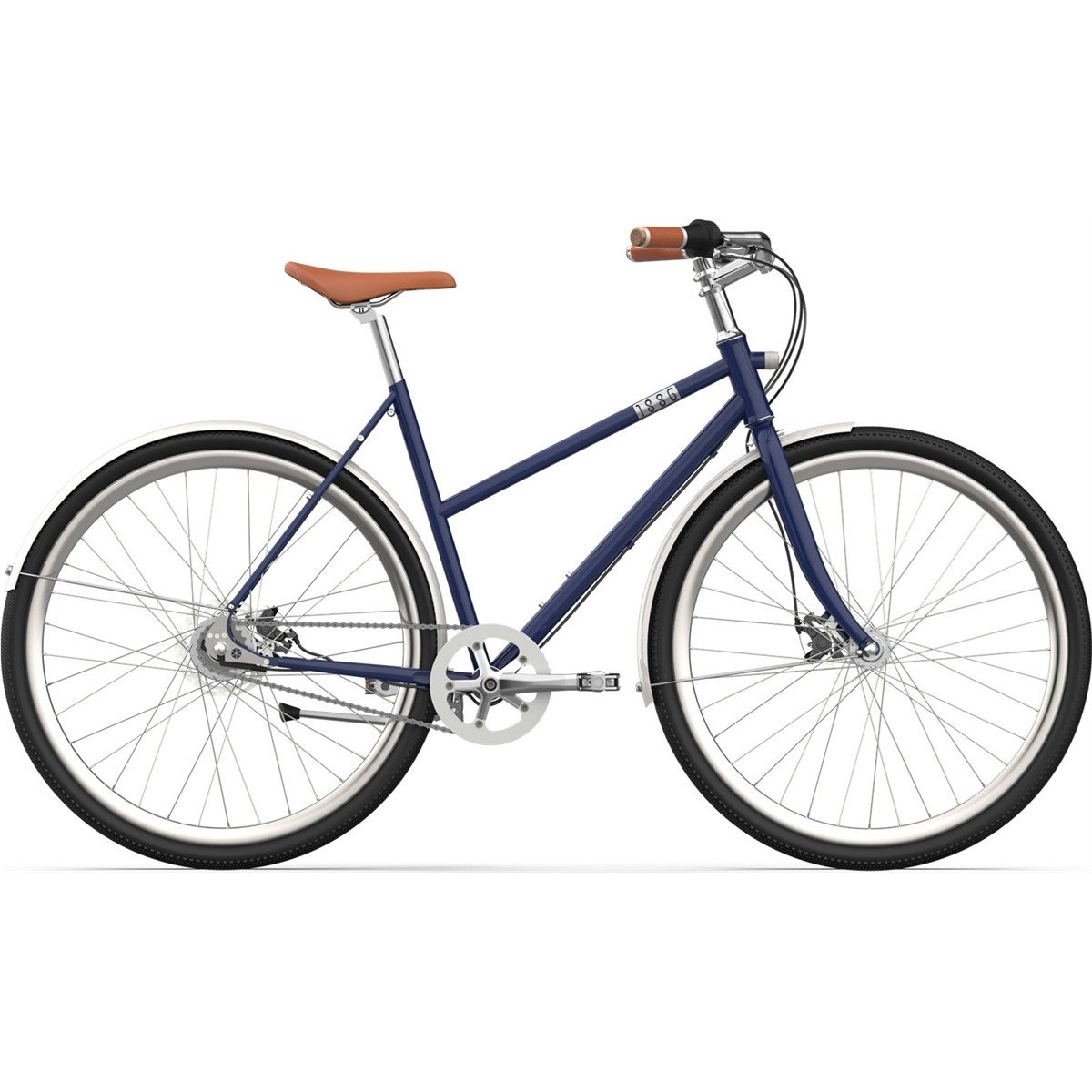 Cityhybrid 1886 Agile Step-Through Navy Blue 28"