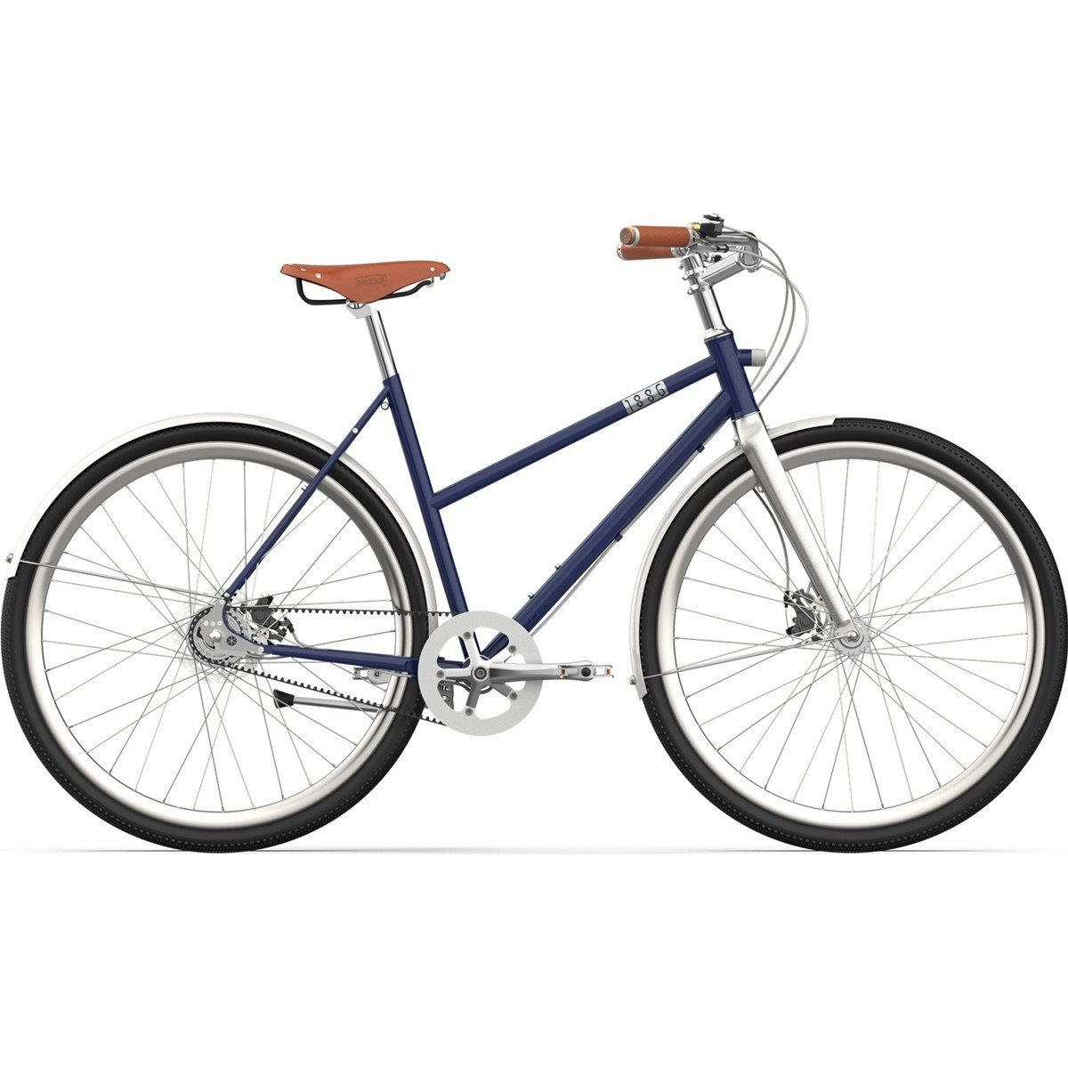 Cityhybrid 1886 Elegant Step-Through Navy Blue 28"