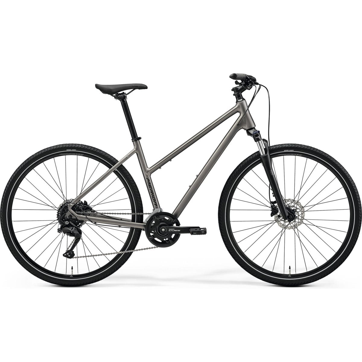 Cityhybrid Merida Crossway L 100 Silk Warm Slate Grey/Black