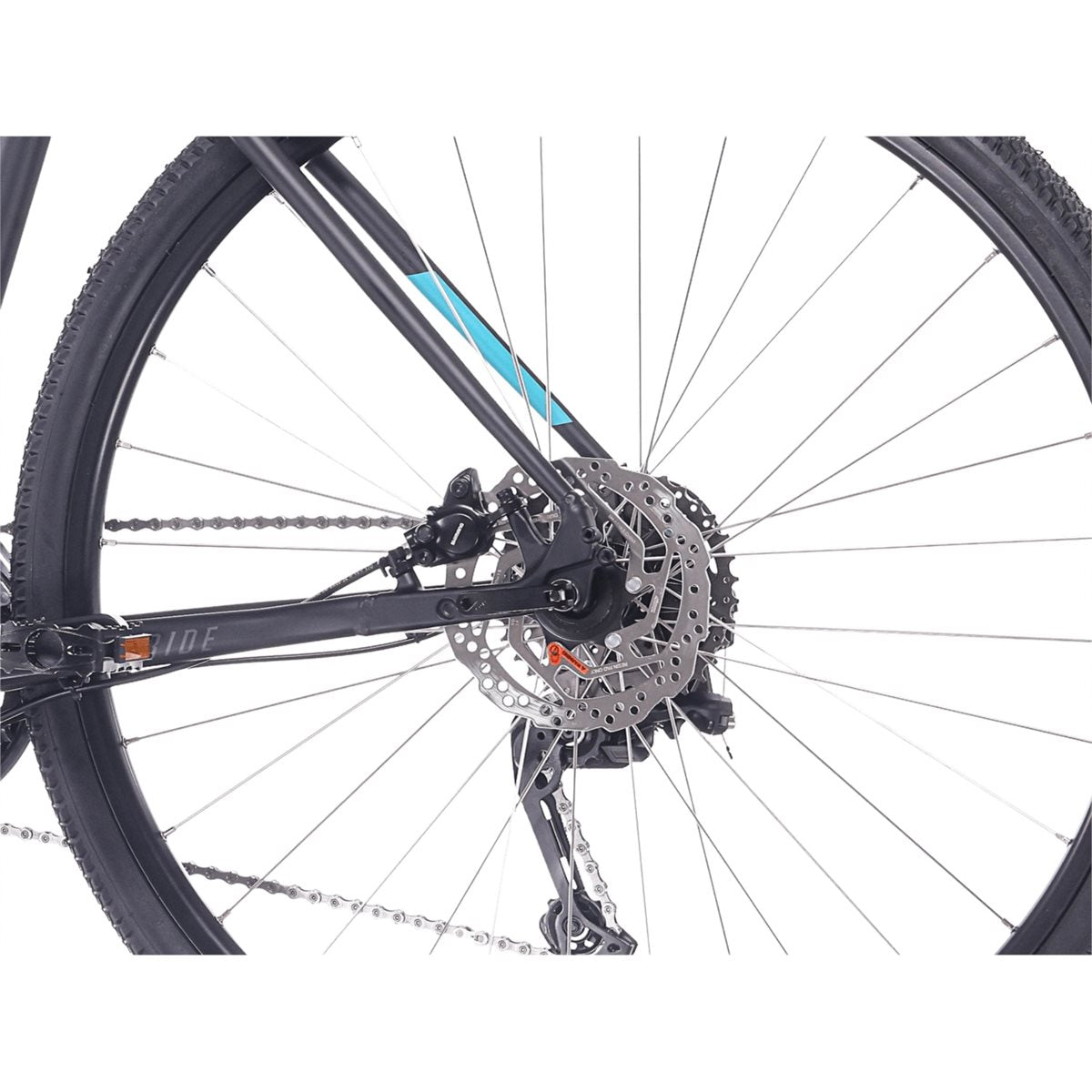 Cityhybrid Rock Machine Crossride 700 Matte Black/Grey/Petrol