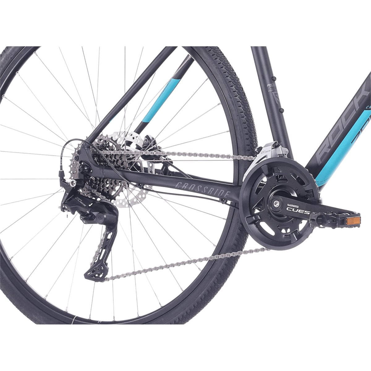 Cityhybrid Rock Machine Crossride 700 Matte Black/Grey/Petrol