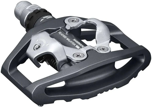 Pedaler Shimano PD-EH500 Kombipedaler mörkgrå inkl. pedalklossar