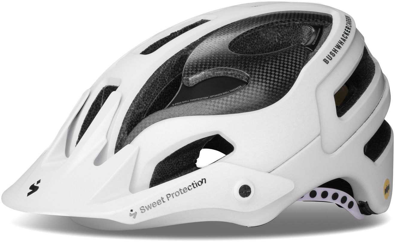 Cykelhjälm Sweet Protection Bushwhacker II Carbon MIPS matt vit metallic