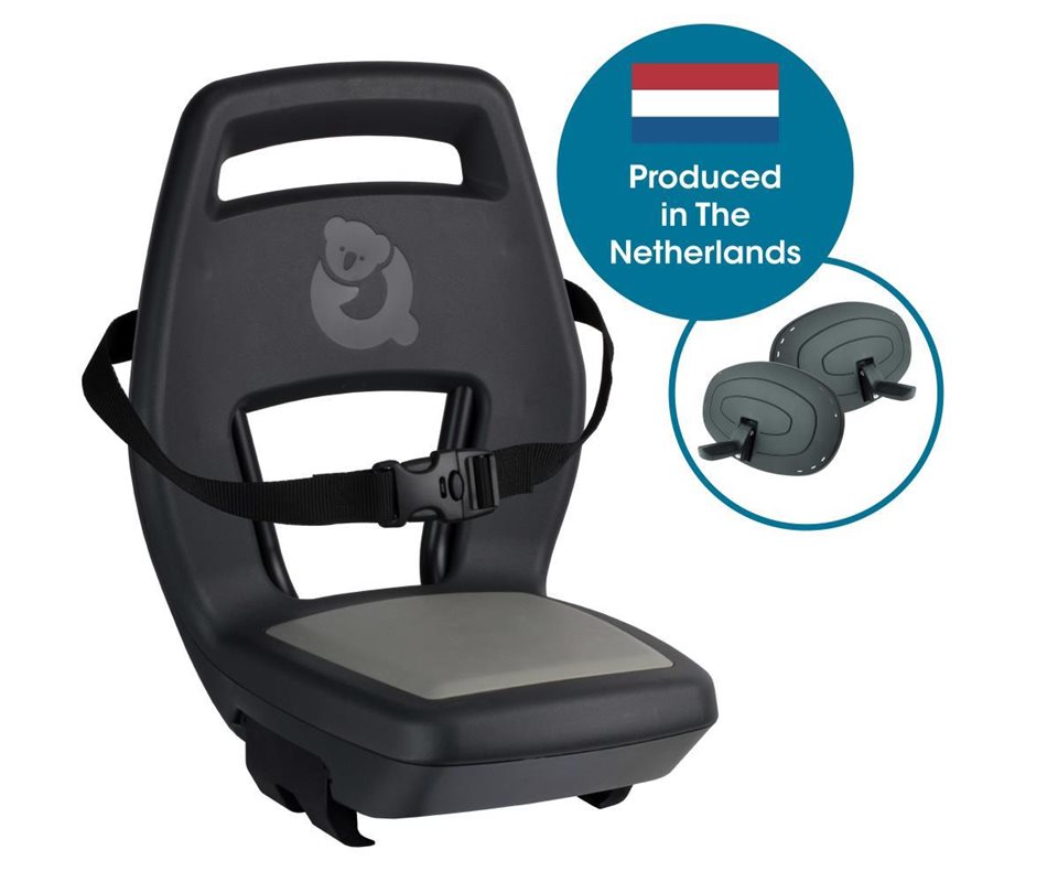 Cykelbarnstol Qibbel 6+ Junior Seat Granite Grey