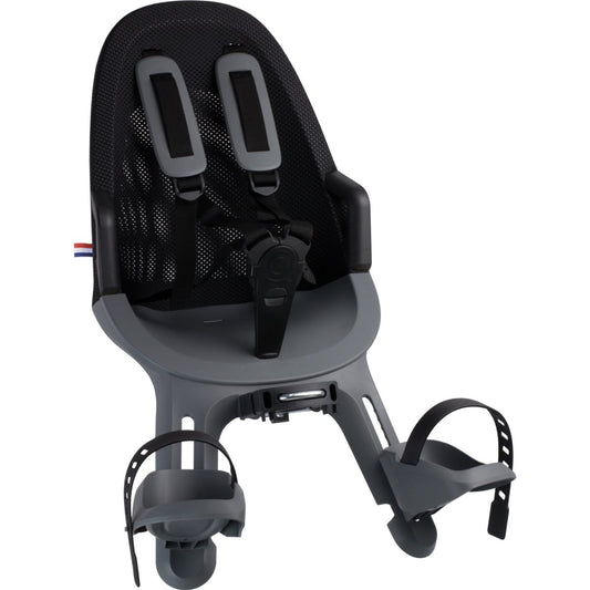Cykelbarnstol Qibbel Air Front med Styrfäste Sparkling Silver