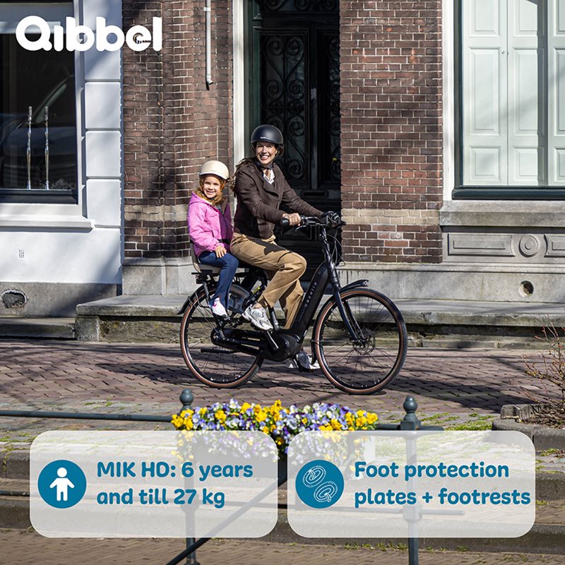 Cykelbarnstol Qibbel Junior 6+ MIK-HD Black
