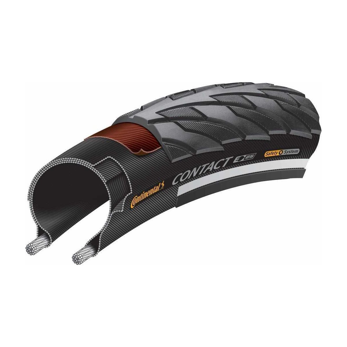 Cykeldäck Continental CONTACT Black/Reflex