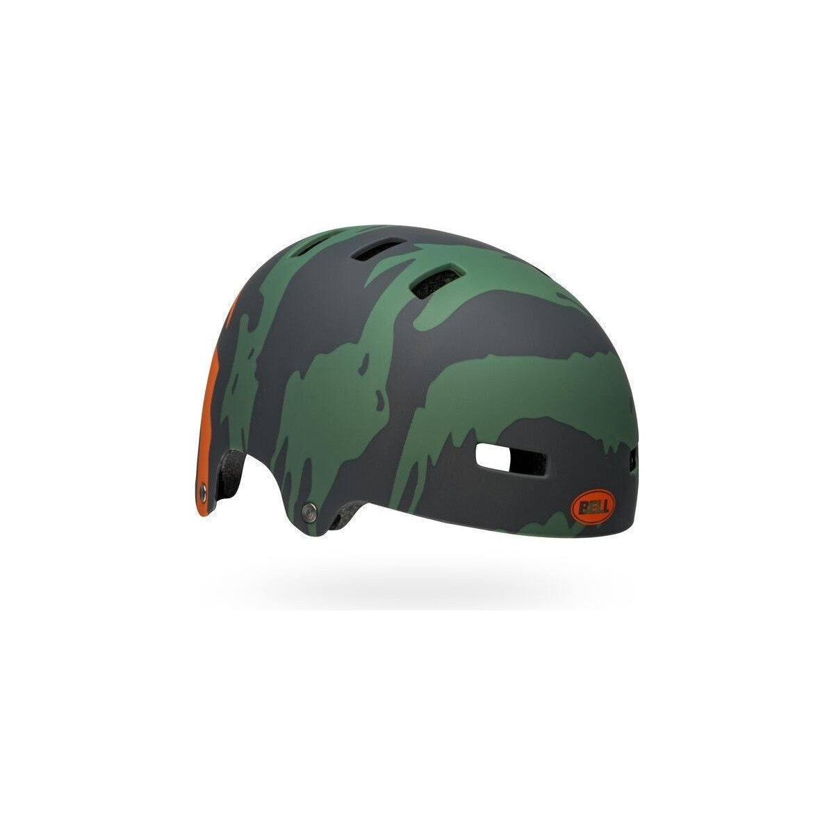 Cykelhjälm BELL SPAN Mat Green/Orange Ravine