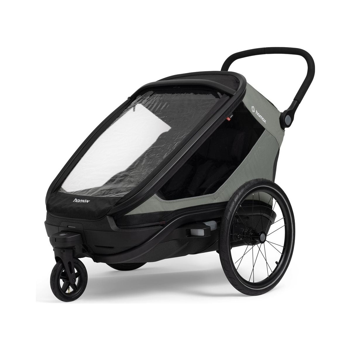 Cykelvagn barn Hamax Outback Next Double Bicycle Trailer Green/Black