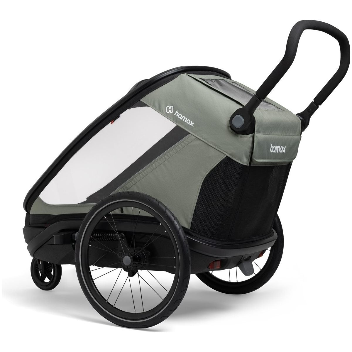 Cykelvagn barn Hamax Outback Next Double Bicycle Trailer Green/Black
