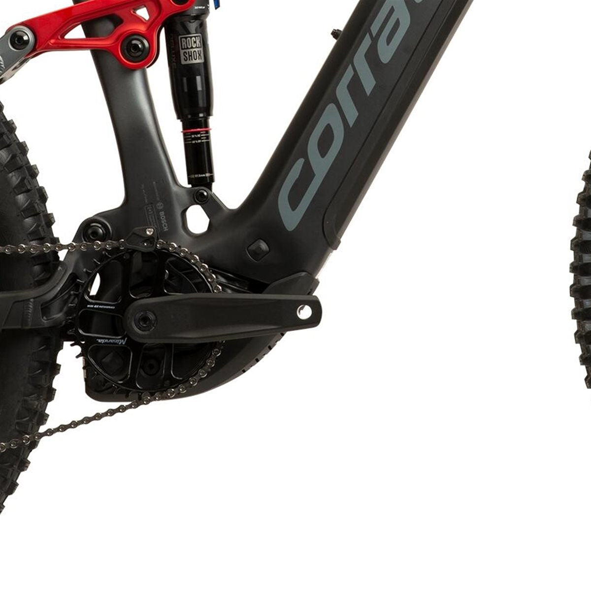 El MTB Corratec E-Power RS 160 Di2 Automatic Black/Red/Dark Silver