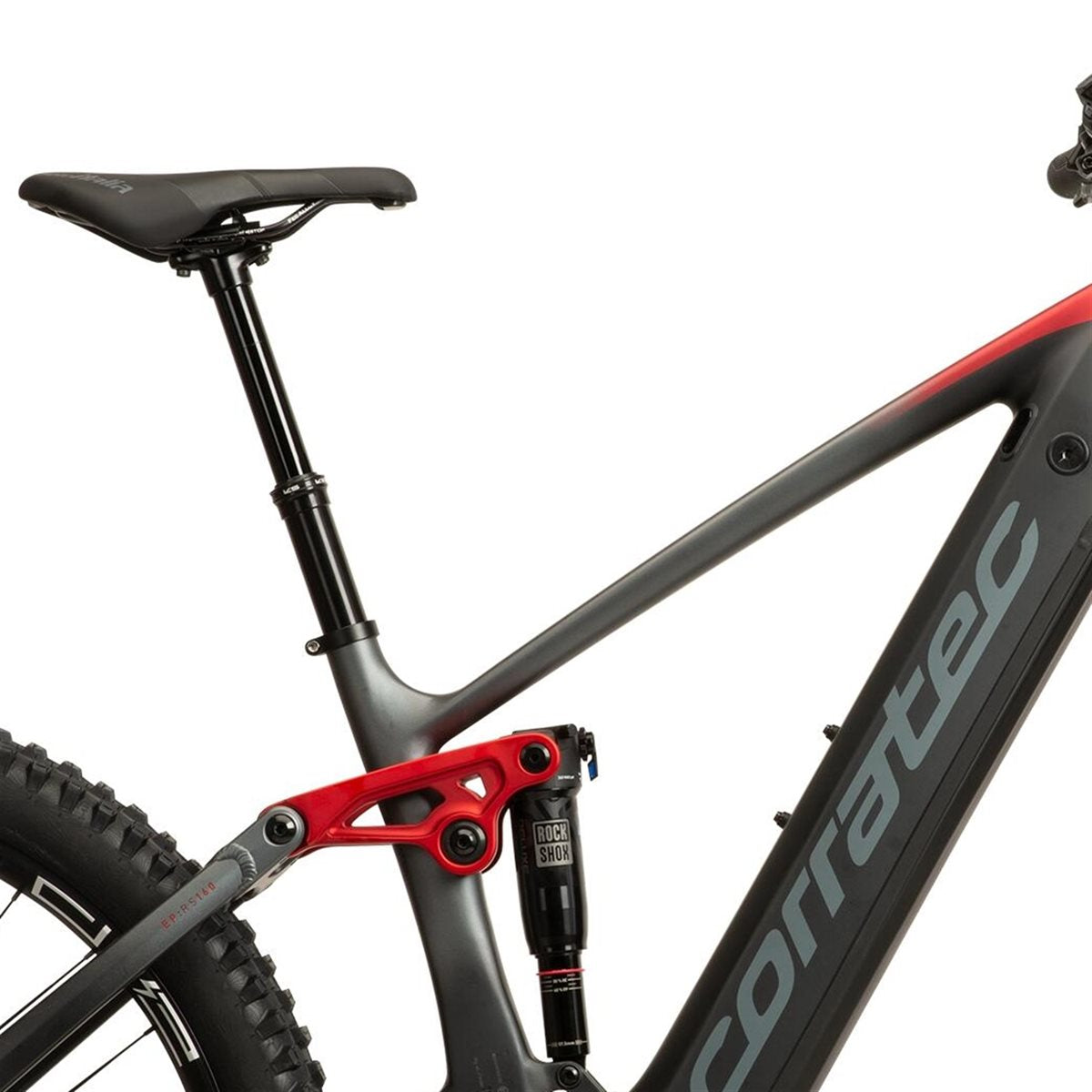 El MTB Corratec E-Power RS 160 Di2 Automatic Black/Red/Dark Silver