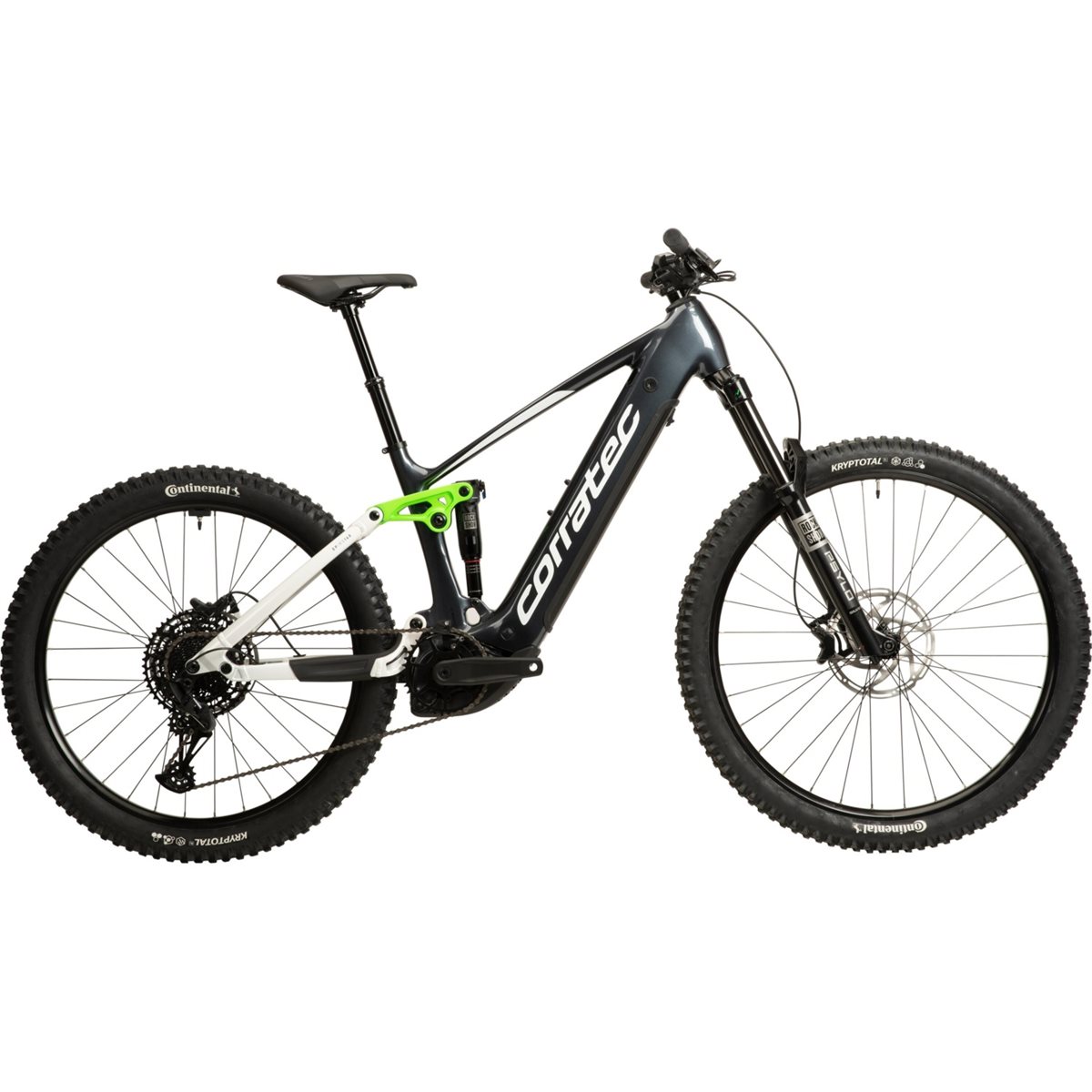 El MTB Corratec E-Power RS 160 Elite 600 Anthracite/White/Bright Green