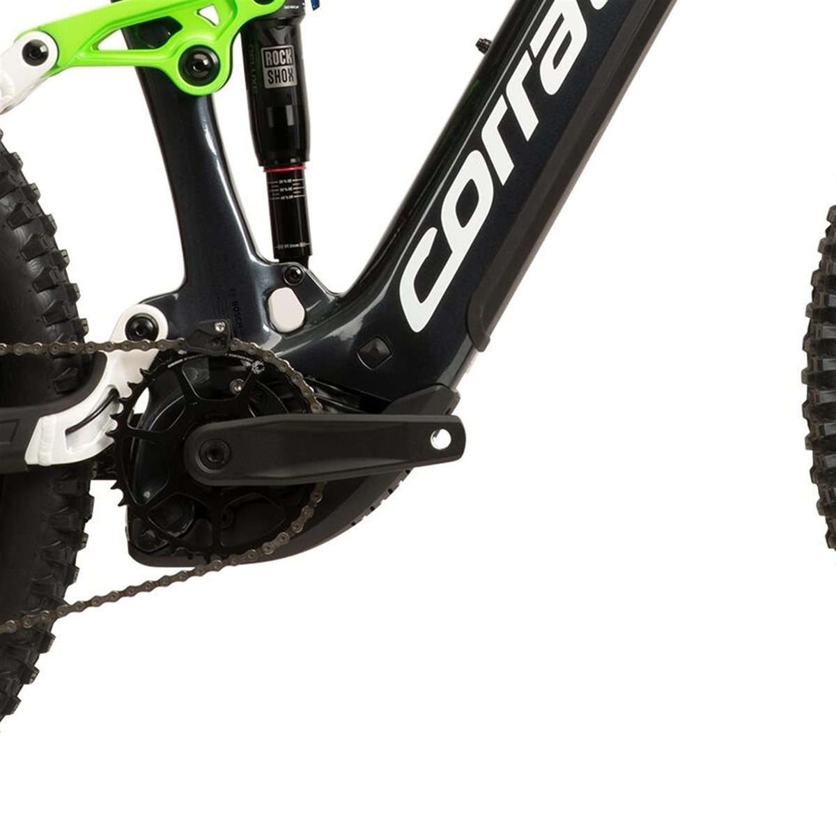 El MTB Corratec E-Power RS 160 Elite 600 Anthracite/White/Bright Green