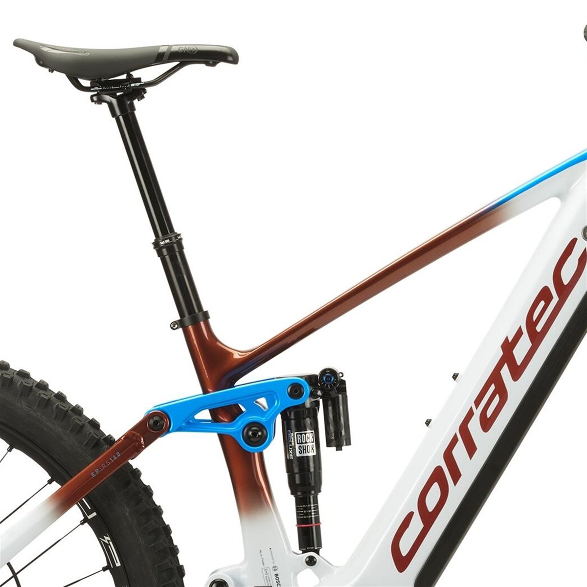 El MTB Corratec E-Power RS 160 Factory White/Brown/Blue/Black