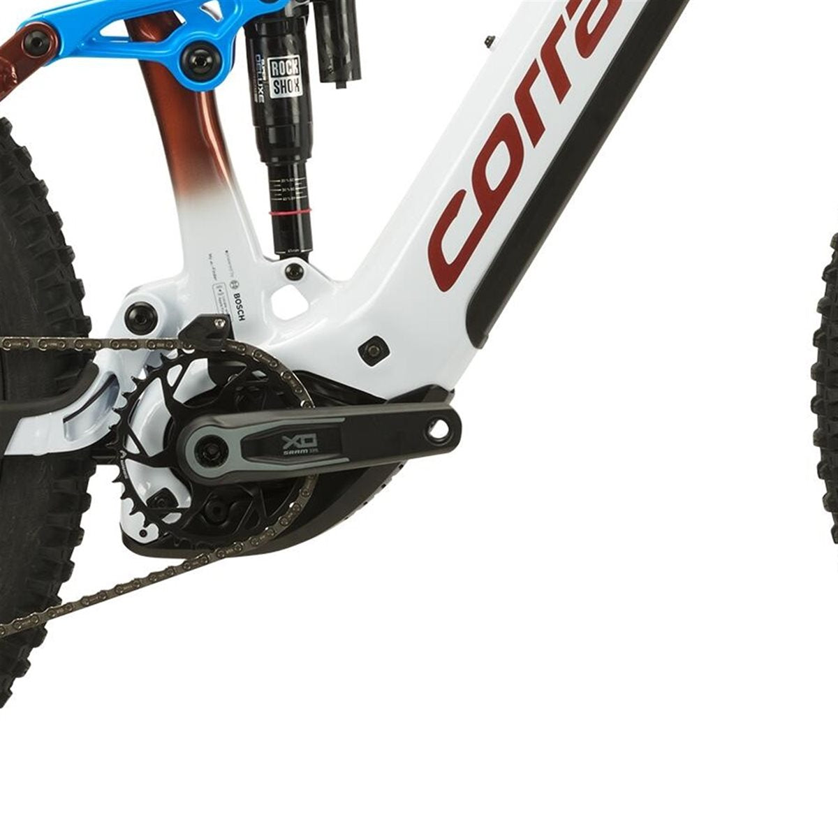 El MTB Corratec E-Power RS 160 Factory White/Brown/Blue/Black