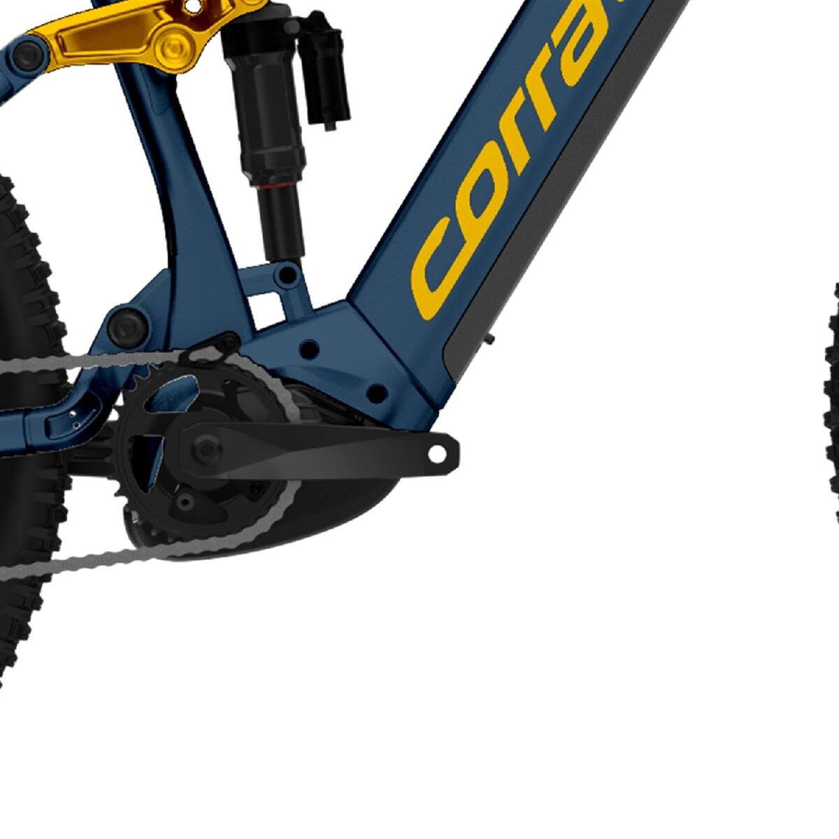 El MTB Corratec E-Power RS 160 LTD Dark Blue/Yellow/ Dark Beige