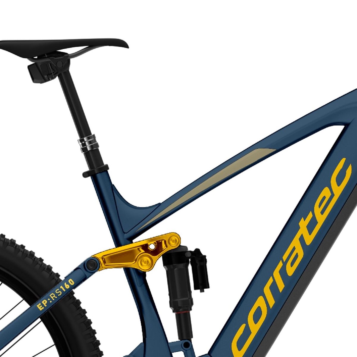 El MTB Corratec E-Power RS 160 LTD Dark Blue/Yellow/ Dark Beige