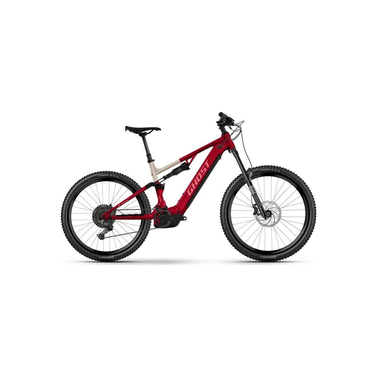 El MTB Ghost E-ASX Essential Rebel Red/Pebble
