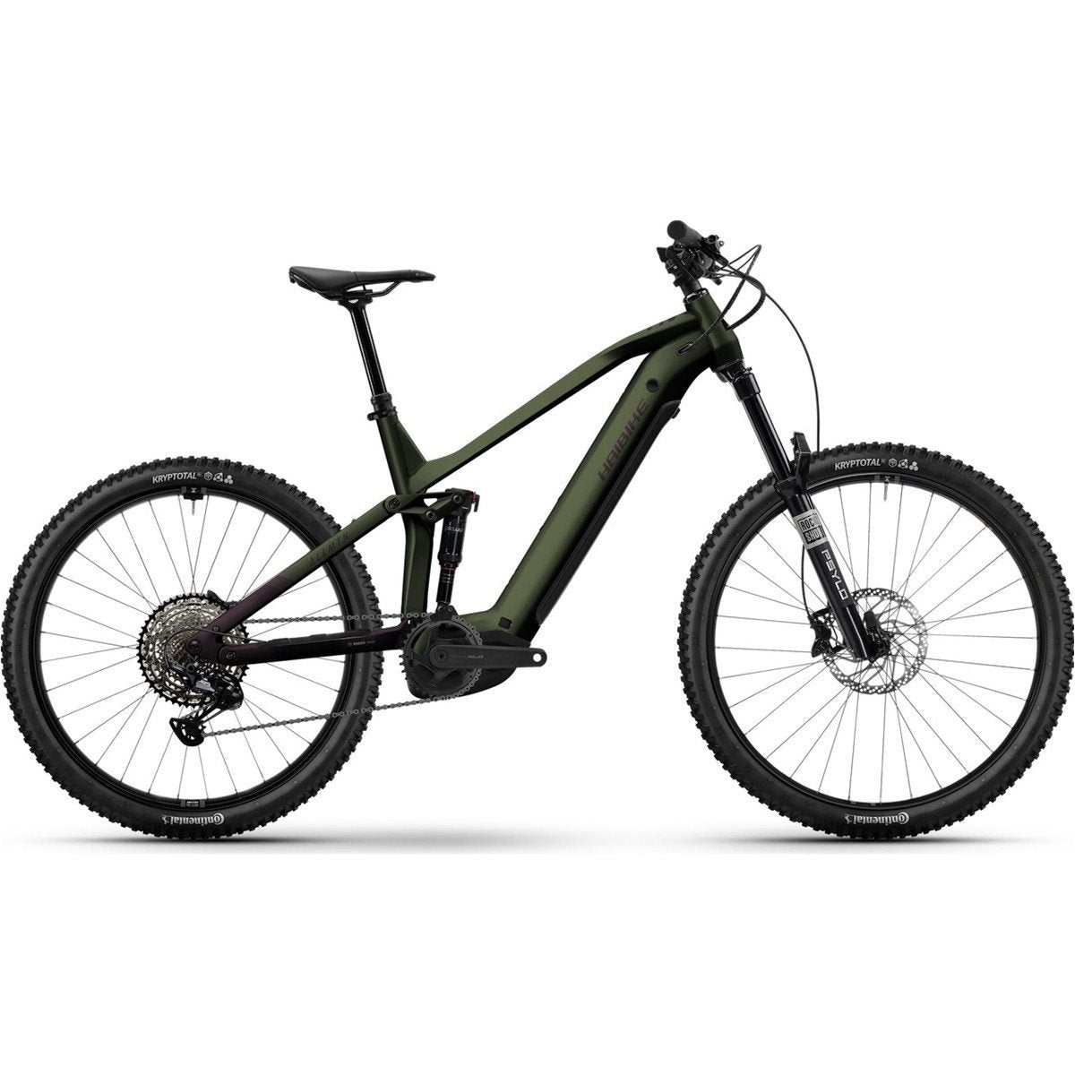 El MTB Haibike ALLMTN 6 Swamp/Midnight Plum