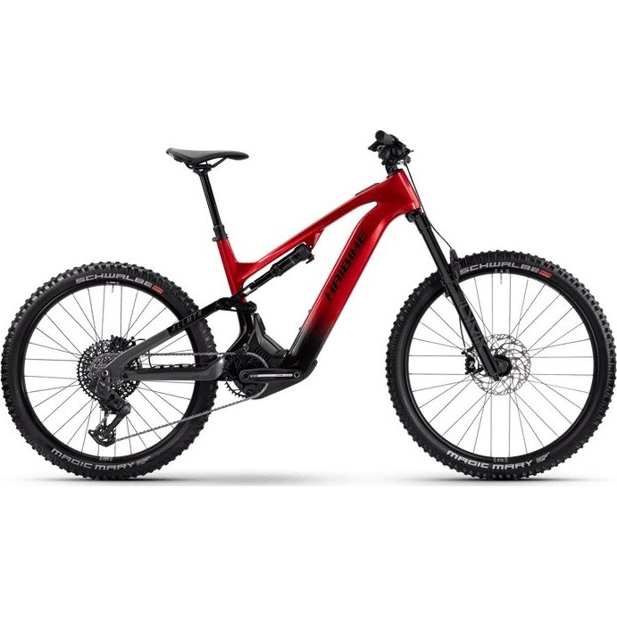 El MTB Haibike ALLMTN CF 9 Red/Black/Platinum