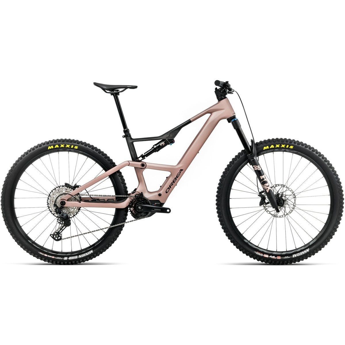 El MTB Orbea Rise LT M20 420W Desert Rose/Carbon Raw