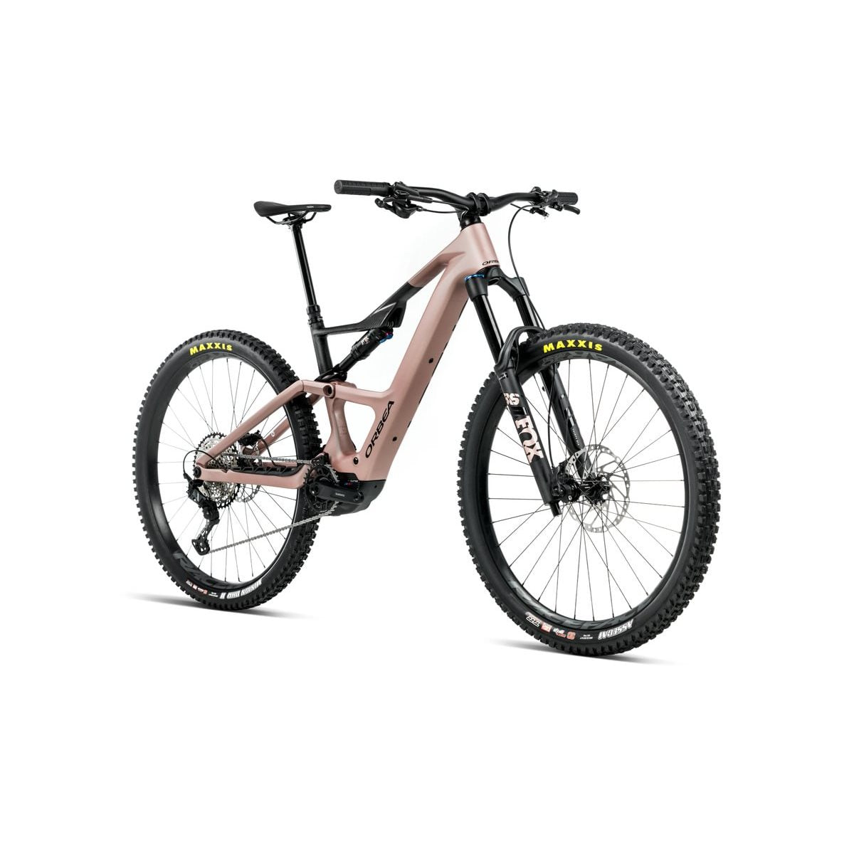 El MTB Orbea Rise LT M20 420W Desert Rose/Carbon Raw