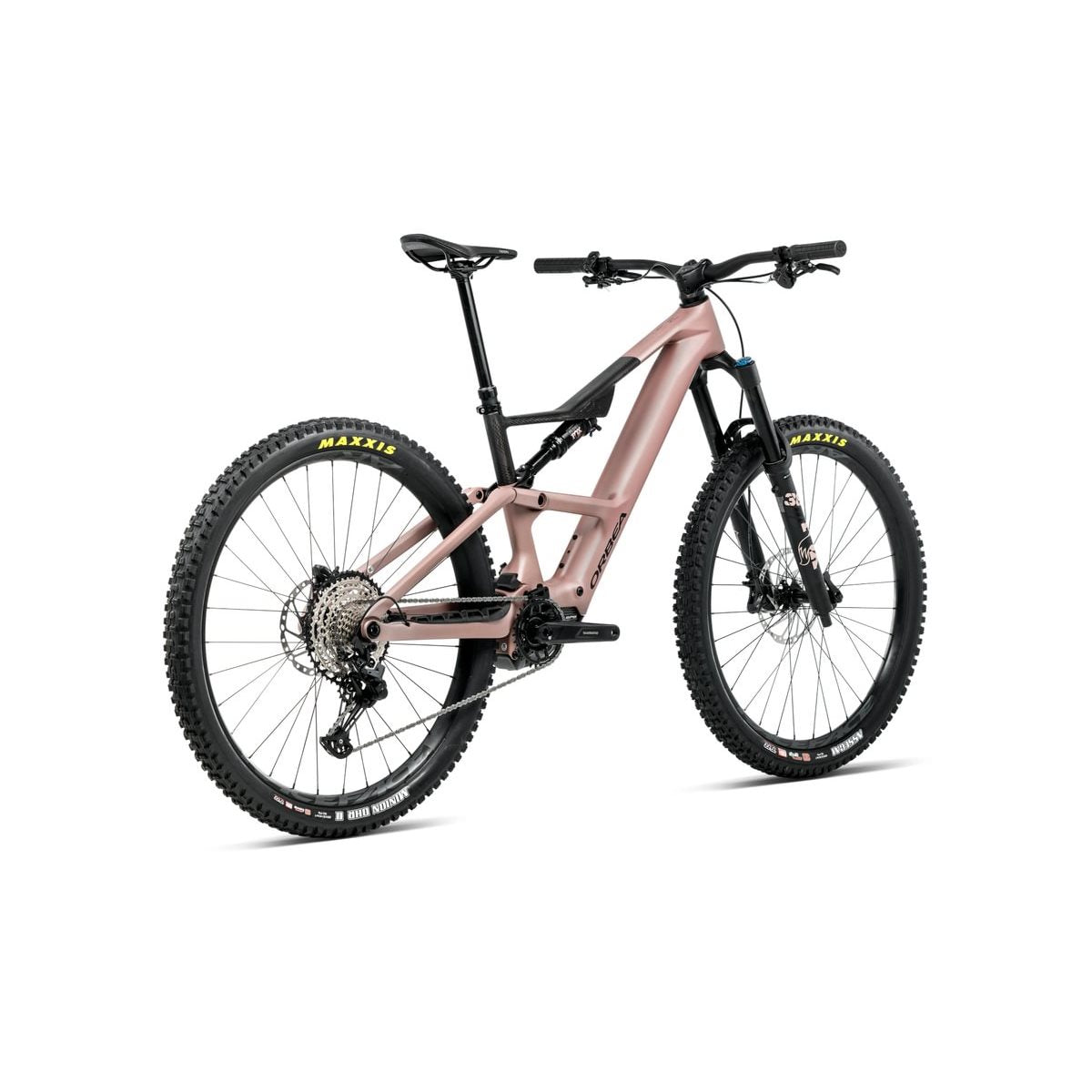 El MTB Orbea Rise LT M20 420W Desert Rose/Carbon Raw