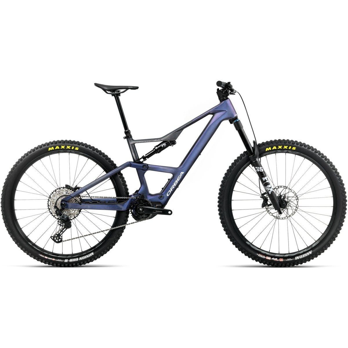 El MTB Orbea Rise LT M20 630W Tanzanite Carbon View/Carbon Raw