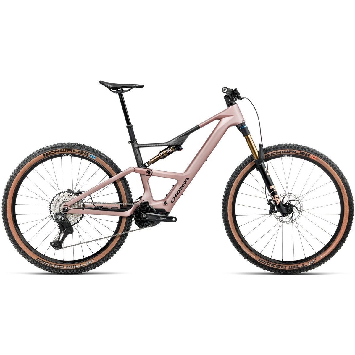 El MTB Orbea Rise SL M10 420W XT Di2 Desert Rose/Carbon Raw