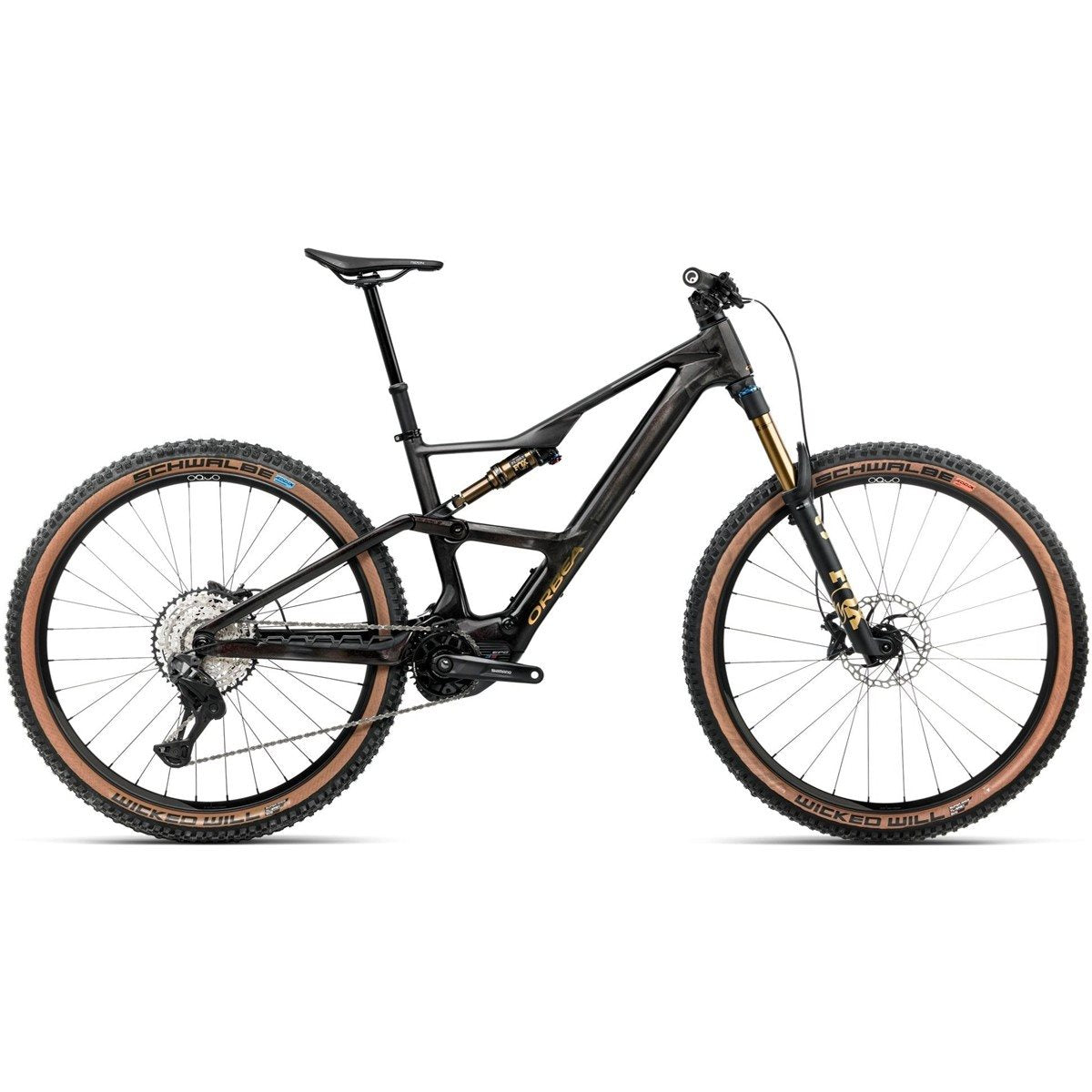 El MTB Orbea Rise SL M10 630W XT Di2 Cosmic Carbon View/Golden Sand