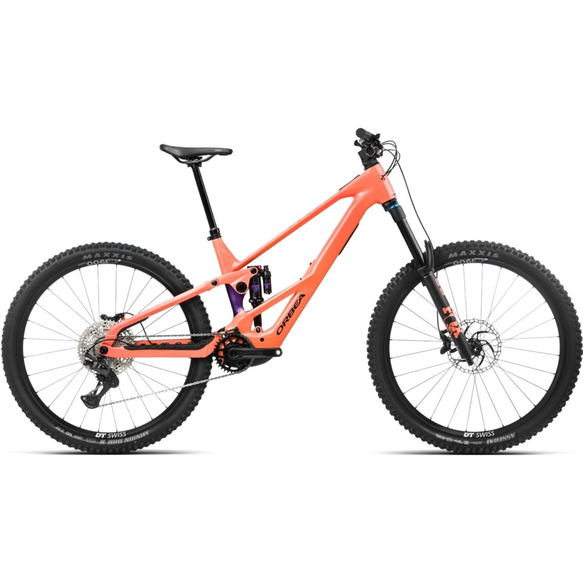 El MTB Orbea Wild LT H10 Avinox M2S Wild Orange/Royal Plum
