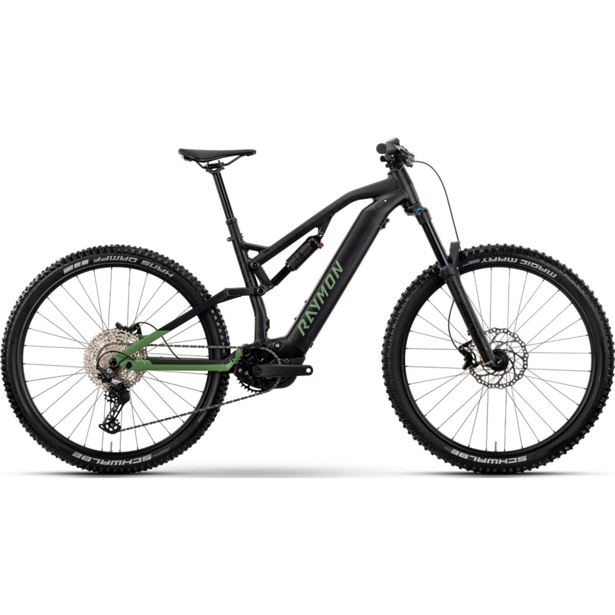 El MTB Raymon Trailray 150 Black/Green/Citron