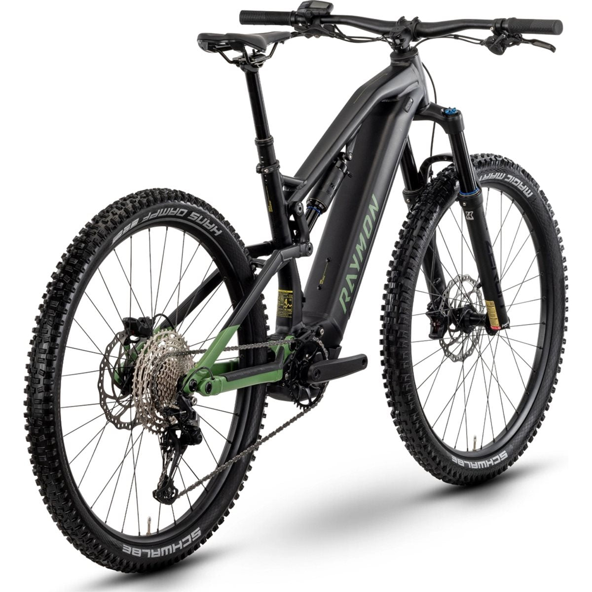 El MTB Raymon Trailray 150 Black/Green/Citron