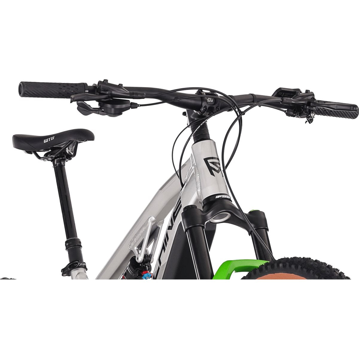 El MTB Rock Machine eBlizzard 30 S DVO Edition Gloss Silver/Black/Grey