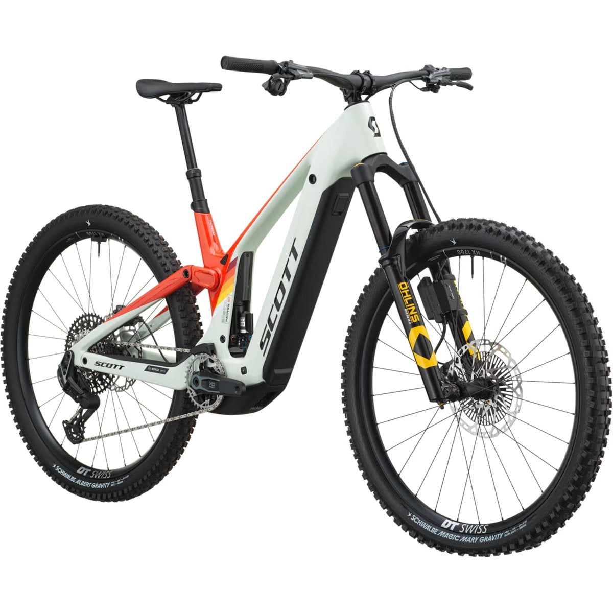 El MTB Scott Patron ST Tuned Blush White/Rally Red