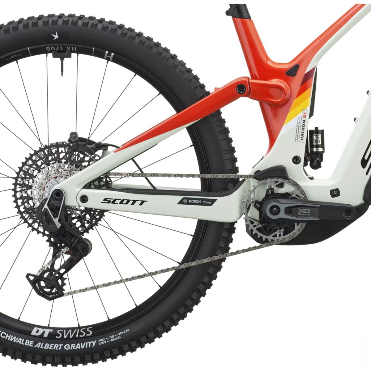 El MTB Scott Patron ST Tuned Blush White/Rally Red