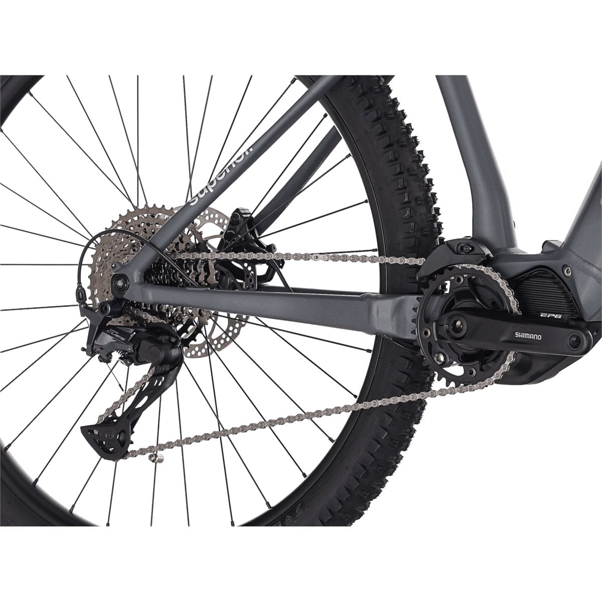 El MTB Superior eXP 6.7 STEPS Matte Anthracite