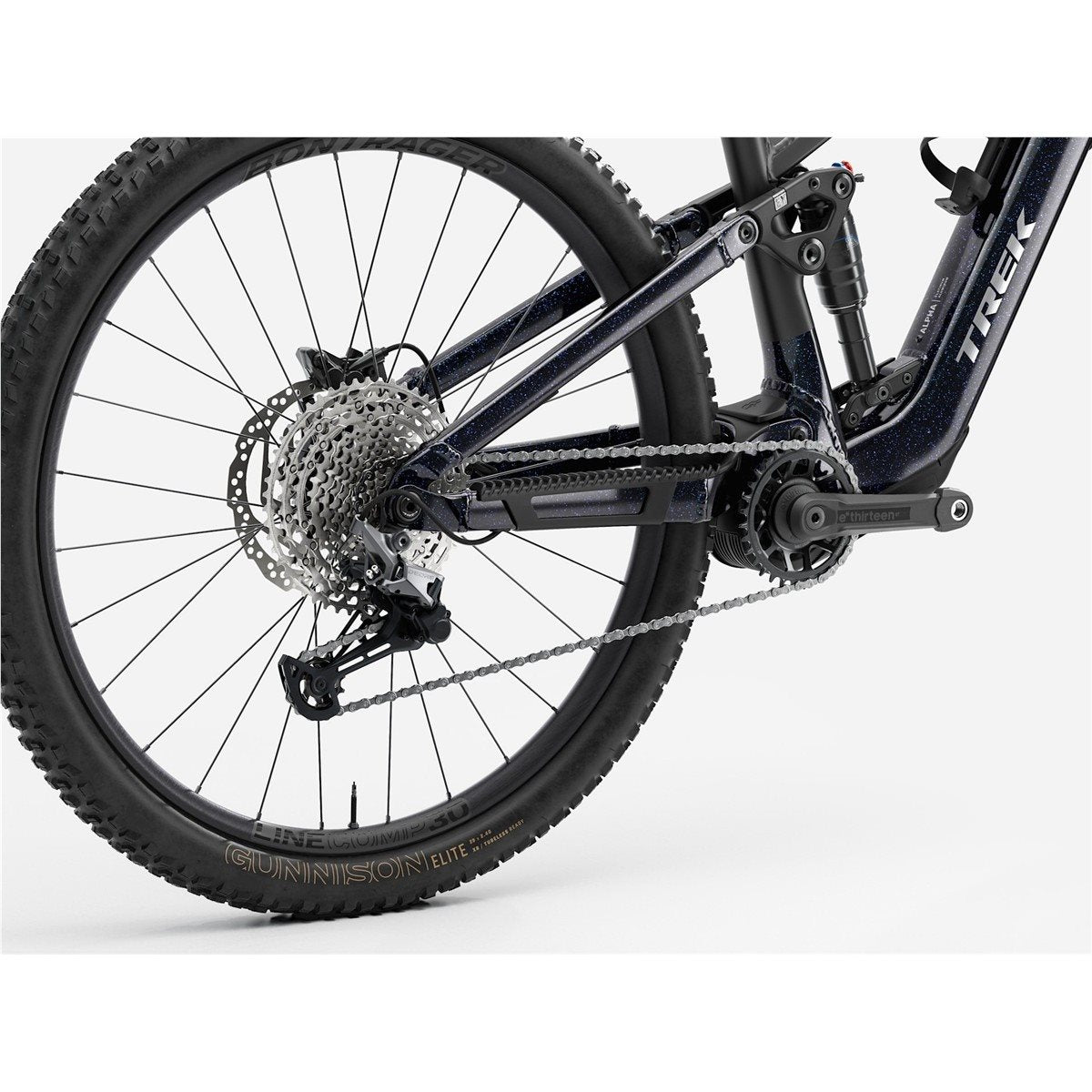 El MTB Trek Fuel+ EX 5 Gen 2 TQ 580 Wh Black/Purple Flip Splatter