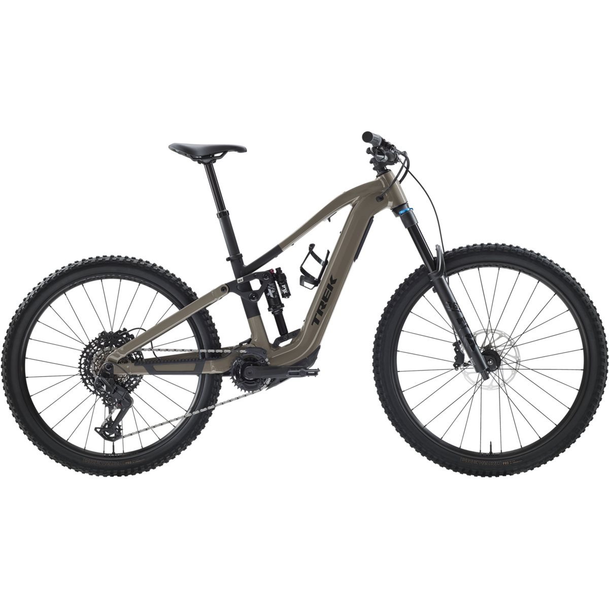 El MTB Trek Fuel+ EX 8 Gen 2 Wild Mushroom/Trek Black