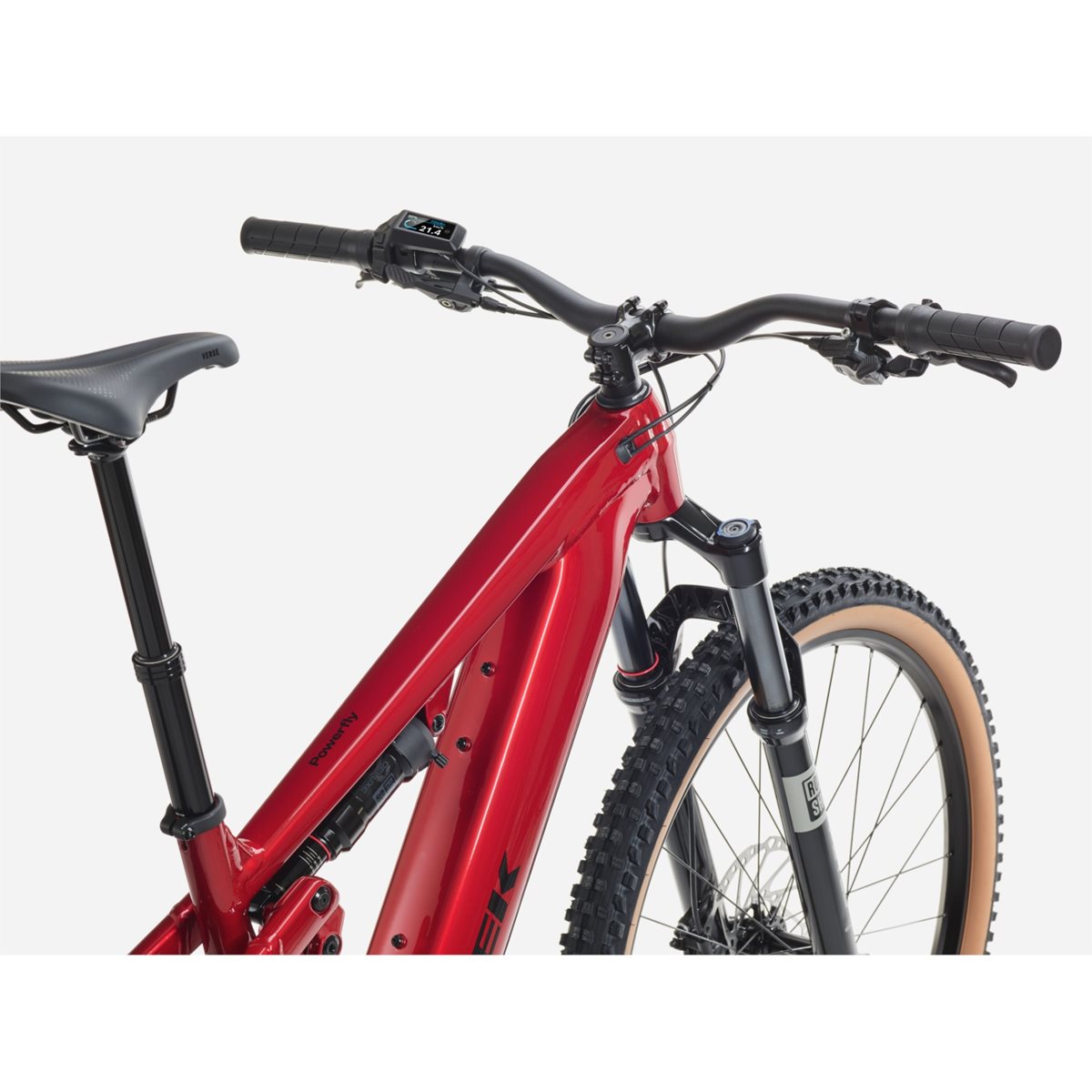 El MTB Trek Powerfly+ FS 5 Gen 4 800Wh Fury Red