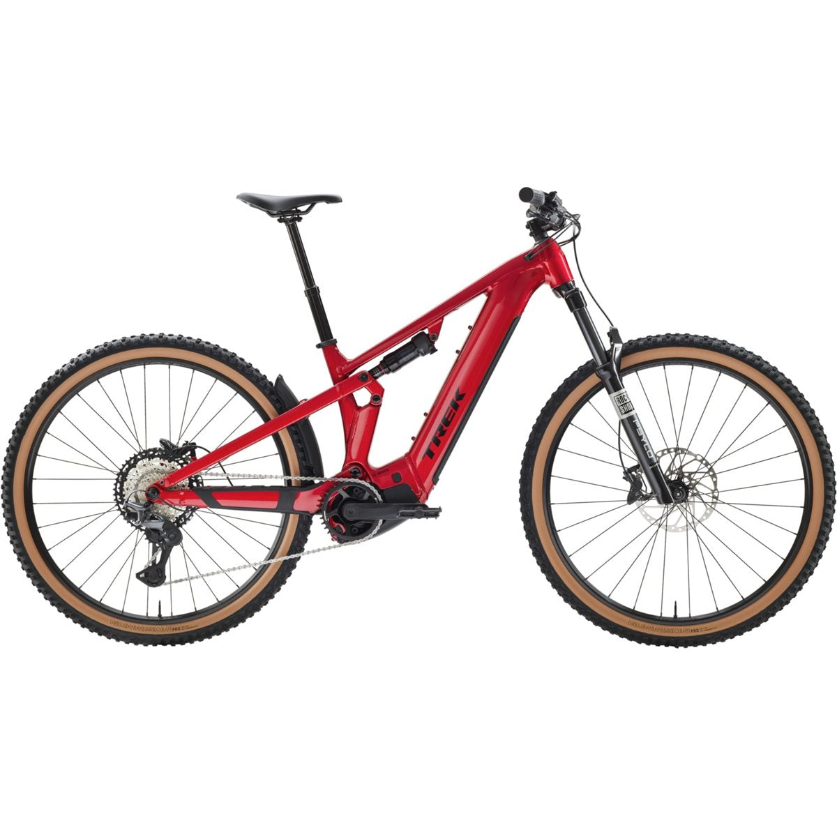 El MTB Trek Powerfly+ FS 5 Gen 4 800Wh Fury Red