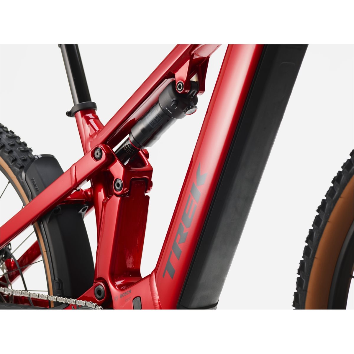 El MTB Trek Powerfly+ FS 5 Gen 4 800Wh Fury Red